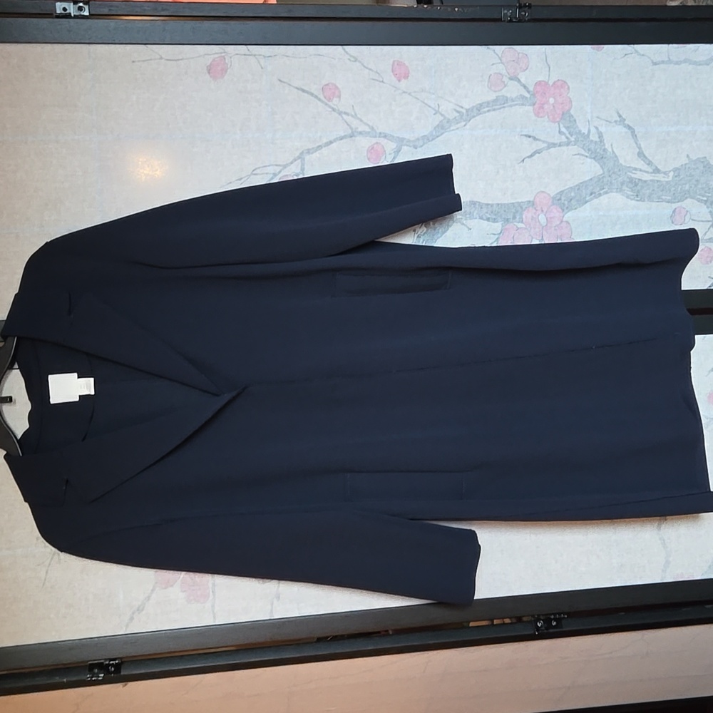 H&M Elegant Black Bluish Long Coat